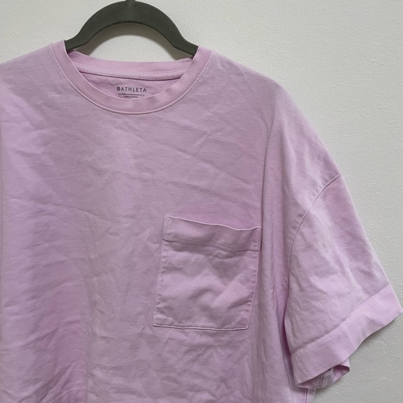 Athleta Boxy Crop T Shirt Lavender Purple Size Small - Picture 2 of 4